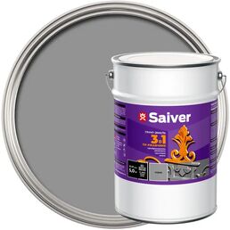 Грунт-эмаль 3 в 1 Saiver гладкая цвет серый 5.0 кг