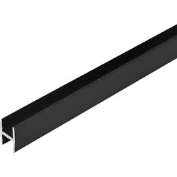 Планка соединительная Н-образная 60x0.9 см для столешницы 4 мм цвет черный