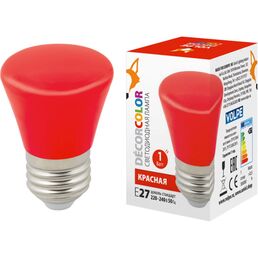 Декоративная светодиодная лампа LED-D45-1W/RED/E27/FR/С BELL Volpe UL-00005638