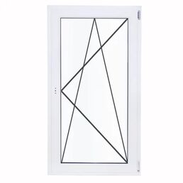Окно пластиковое ПВХ Deceuninck одностворчатое 1440x870 мм (ВxШ) правое поворотно-откидное двуxкамерный стеклопакет белый