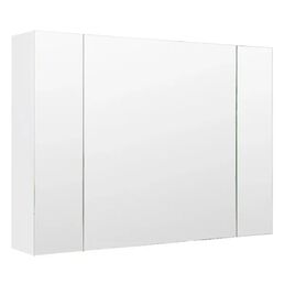Шкаф зеркальный подвесной 80x72 см цвет белый