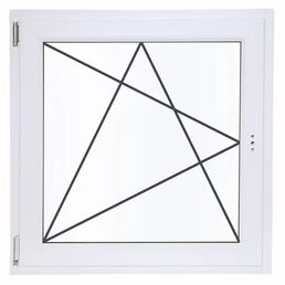 Окно пластиковое ПВХ Deceuninck одностворчатое 900x900 мм (ВxШ) левое поворотно-откидное однокамерный стеклопакет белый