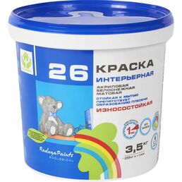Краска для кухни и ванной Радуга-26 матовая цвет белый 3.5 кг