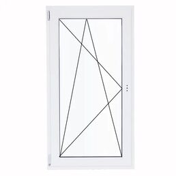 Окно пластиковое ПВХ Deceuninck одностворчатое 900x600 мм (ВxШ) левое поворотно-откидное однокамерный стеклопакет белое