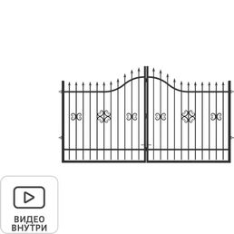 Ворота Аврора 3.6x2.0 м с регулируемыми петлями