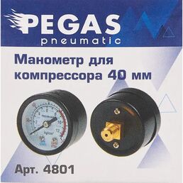 Манометр для компрессора Pegas Pneumatic 4801 12 бар 1/8 дюйма
