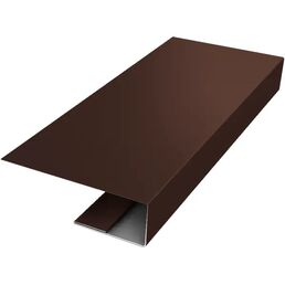J-Профиль с полиэтиленовым покрытием 2 м 18мм 0.45 мм цвет коричневый
