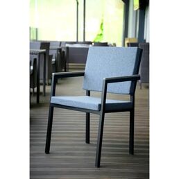 Кресло Версаль 55x62x85.5 см дерево цвет черный/серый