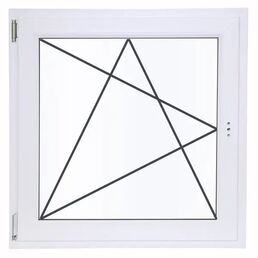 Окно пластиковое ПВХ Deceuninck одностворчатое 900x900 мм (ВxШ) левое поворотно-откидное двуxкамерный стеклопакет белый