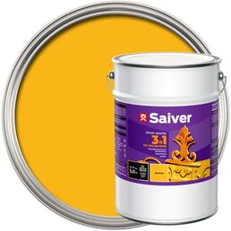 Грунт-эмаль 3 в 1 Saiver гладкая цвет желтый 5.0 кг