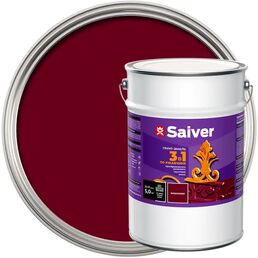 Грунт-эмаль 3 в 1 Saiver гладкая цвет вишневый 5.0 кг