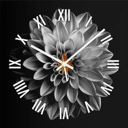 Часы настенные Artabosko Элли 14 квадратные стекло цвет черно-серо-белый бесшумные 30x30 см