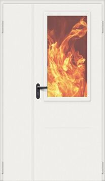Дверной блок стальной противопожарный двупольный остекленный EI-60, Любовь 7-░░░-░░░░░░7 Московская область, Калужская область, Тульская область