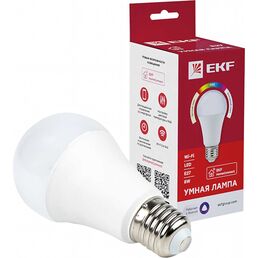 Умная светодиодная лампа EKF HomeConnect slwf-e27-rgbw