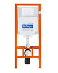 Комплект подвесного унитаза с инсталляцией BelBagno Onda BB066CHR/BB870SC/BB002-80/BB014-SR-BIANCO безободковый, с микролифтом, белый, кнопка белая