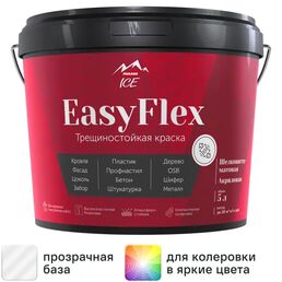 Краска резиновая трещиностойкая Parade EasyFlex матовая прозрачная база С 5 л