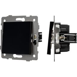 Механизм выключателя одноклавишный непроходной SWT-MK01-PL-BK-V (250V, 10A) (Arlight) 049868