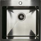 Мойка для кухни врезная Delinia 50x50 см глубина чаши 20 см нержавеющая сталь цвет сатин