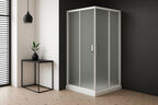 Душевой уголок Royal Bath 100х100 RB 100 HPD-C стекло матовое, профиль белый, без поддона