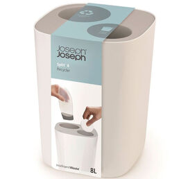 Контейнер мусорный Joseph Joseph Split, бело-серый