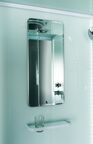 Душевая кабина Esbano Elegancia 100х80 ES-L108CKR с крышей, с LED освещением, стекло матовое, профиль белый