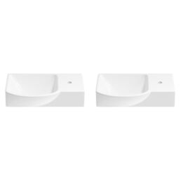 Акционный набор 2 в 1 Wellsee WC Area 151807001, подвесные/накладные раковины 2 шт, ширина одного ум