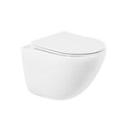 Комплект унитаз с инсталляцией BelBagno Amanda BB051CHR/BB051SC/BB002-80/BB014-SR-BIANCO безободковый, микролифт, белый, кнопка белая