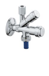 Угловой вентиль GROHE комбинированный 1/2″-3/8″ для подключения смесителей, хром (41070000)