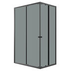Душевой уголок Niagara Eco 107x78 NG-1118-14QT стекло тонированное, профиль черный матовый