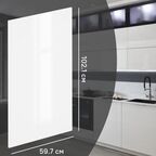 Фасад для кухонного шкафа Аша Белая 59.7x102.1 см Delinia ID ЛДСП цвет белый