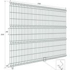 3D панель Profi для забора 2.03x2.5 м оцинкованная сталь зеленый