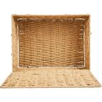 Корзина с крышкой для хранения 38x18x28 см бумага цвет бежевый