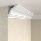 Плинтус потолочный полистирол Classic-3 белый 50x50x2000 мм