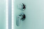 Душевая кабина Esbano Elegancia 100х100ES-L100CR с крышей, с LED освещением, стекло матовое, профиль белый