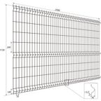 3D панель для забора Grand Line Light h.1.73 x L.2.5 RAL 8017 коричневый
