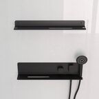 Душевая кабина Acquazzone Viktoria 120х80 120SL BLACK стекло прозрачное, профиль черный