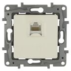 Розетка компьютерная RJ45 категория 5e UTP - Legrand Etika - слоновая кость