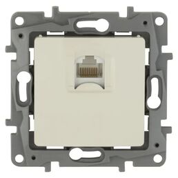 Розетка компьютерная RJ45 категория 5e UTP - Legrand Etika - слоновая кость