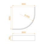 Экран для поддона RGW NP/STYLE (800x800)