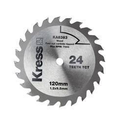 Диск твердосплавный по дереву KRESS 24T TCT 120х1,2х9,5 мм