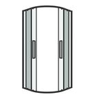 Душевой уголок Grossman Cosmo 80x80 301.K33.02.8080.21.00 без поддона, стекло прозрачное, профиль черный матовый