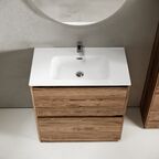 Тумба с раковиной Sancos Libra Floor LB80FECH 80 см напольная, 2 ящика, дуб чарльстон