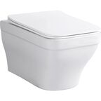 Унитаз подвесной Aquanet Elegant W LX-1163 безободковый, с крышкой микролифт, белый