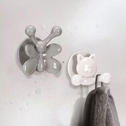 Крючок настенный Kleine Wolke Butterfly, серый