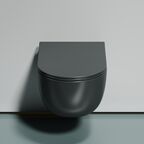 Унитаз подвесной Ceramica Nova Modena CN6063MDH безободковый, с сиденьем микролифт, темный антрацит матовый
