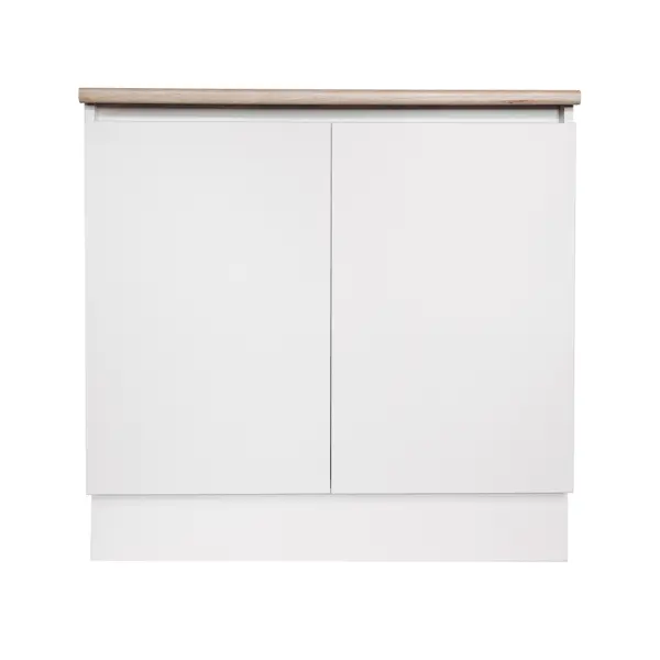 Кухонный шкаф напольный Миус 80x85x60 см ЛДСП цвет белый