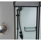 Душевая кабина Frank F418L Black 100x80 без крыши