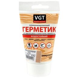 Герметик VGT силиконизированный, водостойкий 125 мл. бук 1 шт. 160 гр