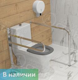 Комплект унитаз с двумя поручнями по ГОСТ (арт. 4621, 8085, 8090)