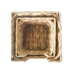 Корзина для хранения 22x18x22 см гиацинт цвет бежевый 2 шт